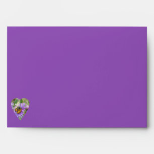 Honeybee on Fall Asters Honey Valentine Heart Envelopes