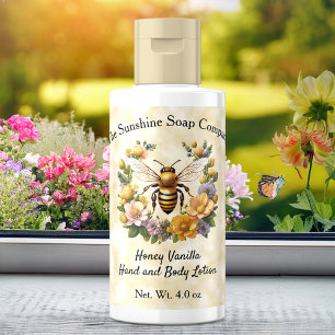 Honeybee on Faux Parchment Paper Cosmetics Label