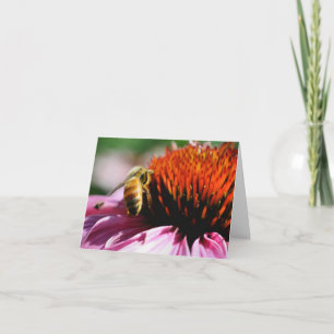 Honeybee On Flower Photography Note Card