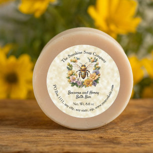 Honeybee on Parchment Style Soap Cosmetics Label