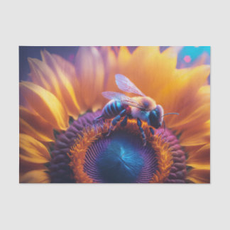 Honeybee on Sunflower  Tissue Paper