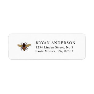 Honeybee Return Address Label
