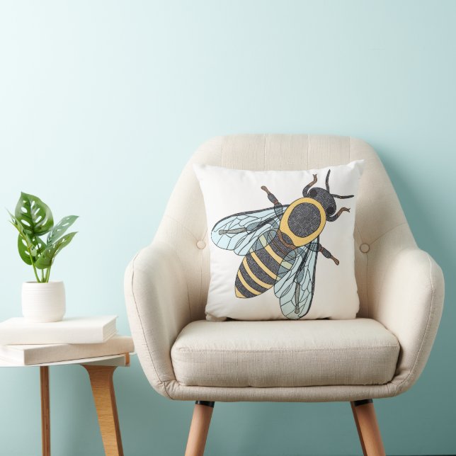 Honeybee (single white) - Pillow (Chair)