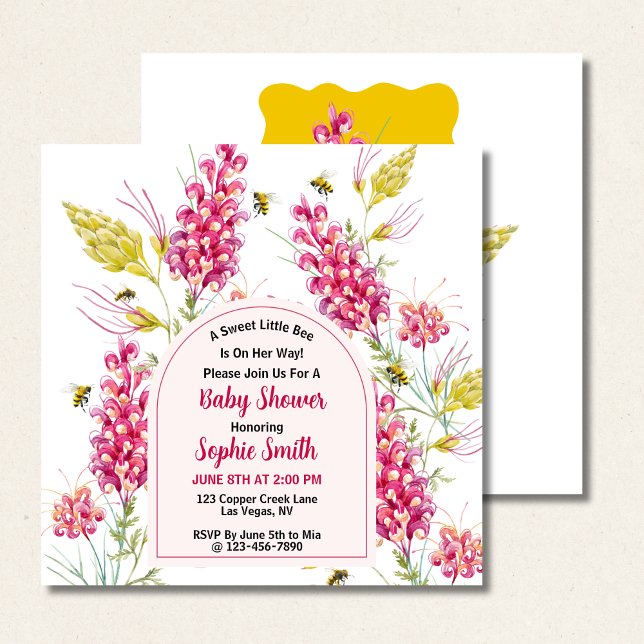 Honeybee, Sweet Little Girl Invitation (Creator Uploaded)