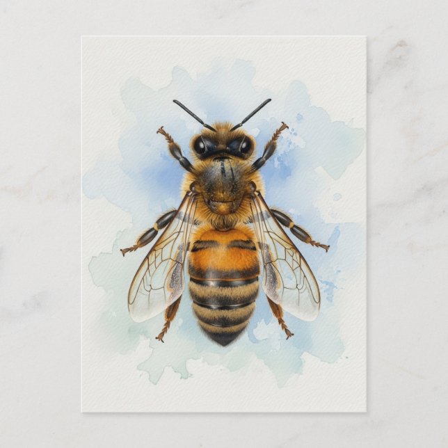 Honeybee – Watercolor Guardian Postcard (Front)