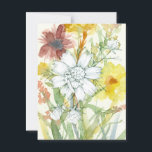 Honeybee White Flower Pollinator Garden Watercolor Postcard<br><div class="desc">A postcard decorated with a honeybee on a white flower hand drawn in pencil with a background of wildflowers painted in soft pastel watercolors accented with spatter spots. Nice for National Pollinator Month, pollinator week, save the bees mailer. Try this design on any of the other great items Zazzle makes!...</div>