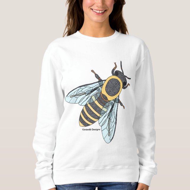 Honeybee (white) - Women's Basic Sweatshirt (Front)