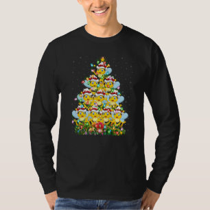 Honeybee Xmas Lights Santa Honeybee Christmas Tre T-Shirt