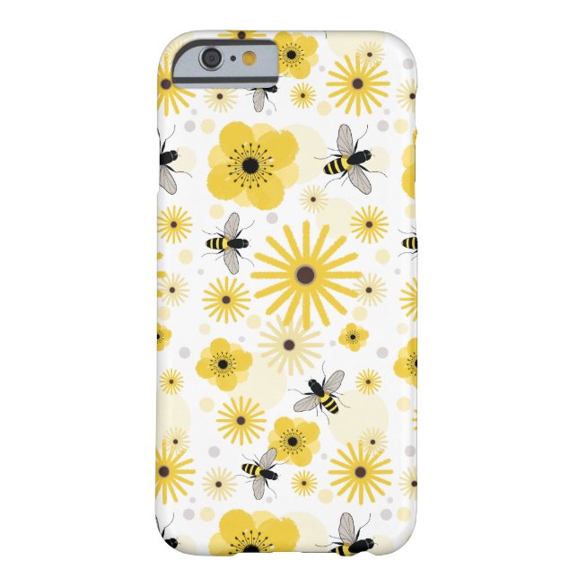 Honeybees & Flowers iPhone 6 case (Back)