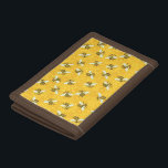 Honeybees Honeycomb Bumble Bee Hive Pattern Tri-fold Wallet<br><div class="desc">This sweet bee pattern design shows honeybees over a light, bright golden-yellow honeycomb background. The yellow and black bees have gossamer white-blue wings. They're crawling over the honeycomb inside their beehive. This original, nature - inspired design is perfect for a beekeeper or anyone who loves these bee-autiful insects. You can...</div>