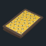 Honeybees Honeycomb Bumble Bee Hive Pattern Tri-fold Wallet<br><div class="desc">This sweet bee pattern design shows honeybees over a light, bright golden-yellow honeycomb background. The yellow and black bees have gossamer white-blue wings. They're crawling over the honeycomb inside their beehive. This original, nature - inspired design is perfect for a beekeeper or anyone who loves these bee-autiful insects. You can...</div>