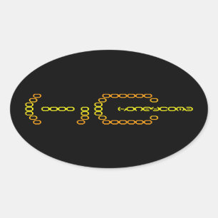 honeycoma oval sticker
