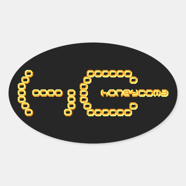 honeycoma oval sticker (Front)