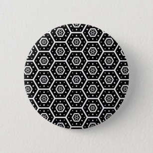 Honeycomb 6 Cm Round Badge