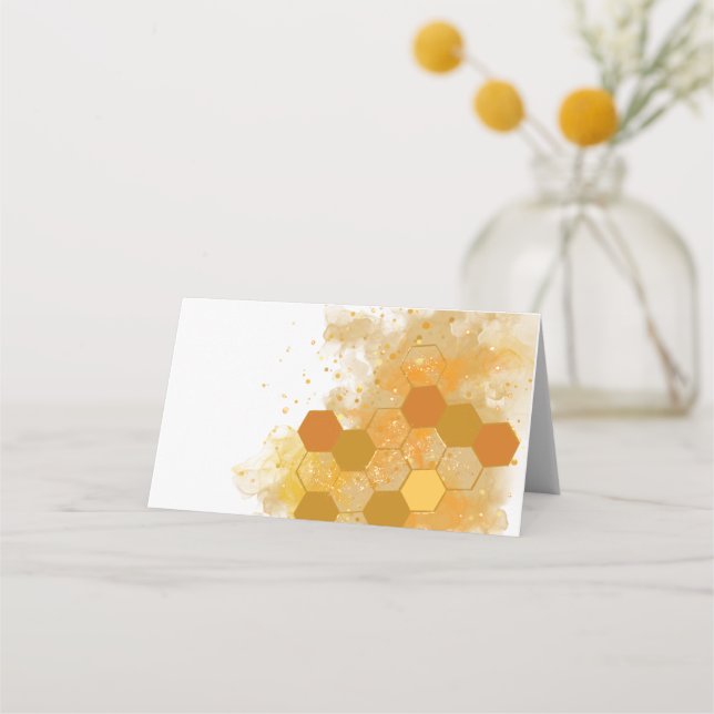 Honeycomb Alcohol Ink  Place Card (Front)