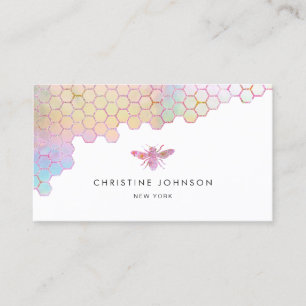 honeycomb and bee business card