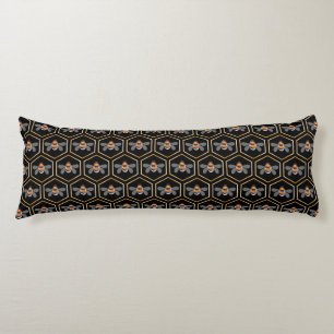Honeycomb And Bees Body Cushion