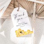 Honeycomb Bee Bridal Shower Thank You Gift Tags<br><div class="desc">Celebrate the bride-to-be with our delightful "She Found Her Honey" Bridal Shower collection. This charming design captures the essence of love and sweetness, making it the perfect addition to a joyful celebration in honour of her upcoming nuptials. The gift tag is adorned with a beautifully crafted watercolor honeycomb design with...</div>