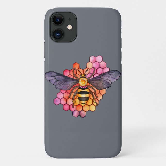 Honeycomb Bee Case-Mate iPhone Case (Back)