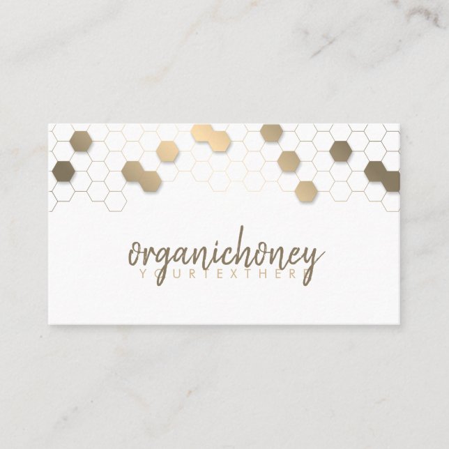 Honeycomb Bee Farm Apiary Business Card (Front)