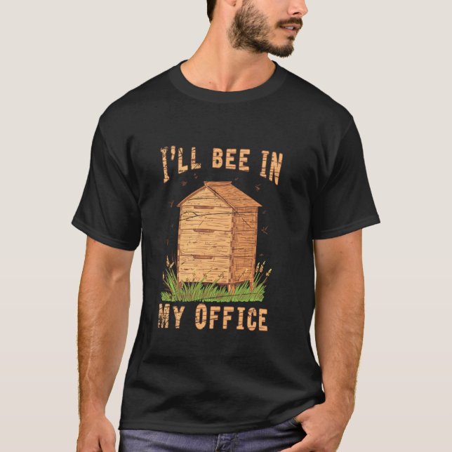 Honeycomb Bee Honey Farmer Bee Hive Beekeeper T-Shirt (Front)