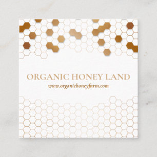 Honeycomb Bee keeper Apiarist Square Business Card