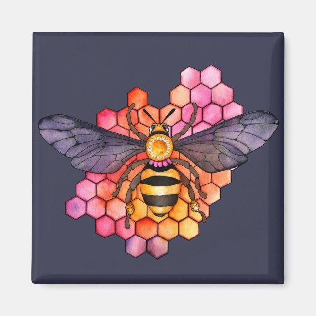 Honeycomb Bee Magnet (Front)