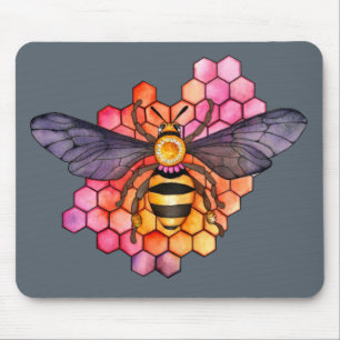 Honeycomb Bee Mouse Pad