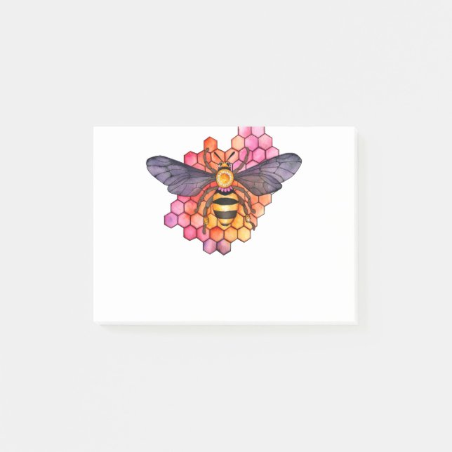 Honeycomb Bee Post-it Notes (Front)