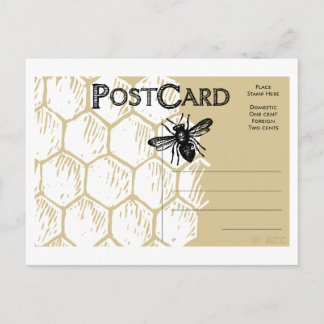 Honeycomb Bee Postcard