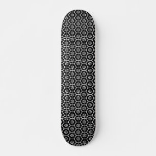 Honeycomb - Black and White Skateboard