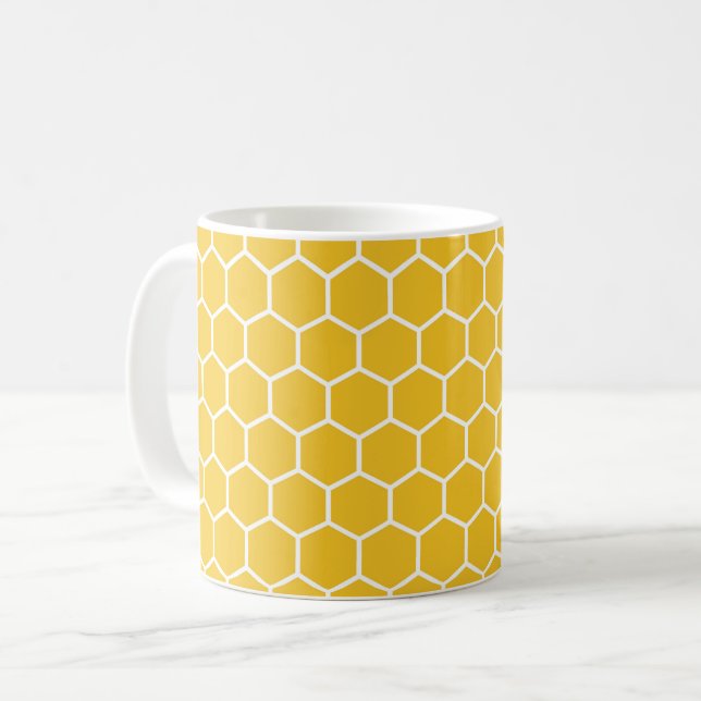 Honeycomb Bug Mug Bee Honey Coffee Cup (Front Left)