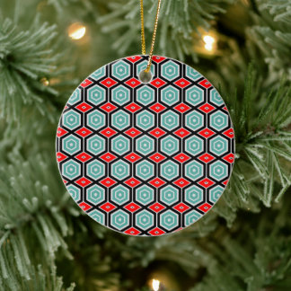 Honeycomb Ceramic Circle Ornament