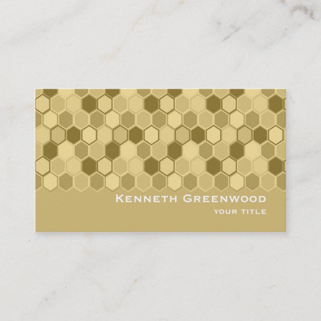 Honeycomb Design Unique Business Card Template (Front)