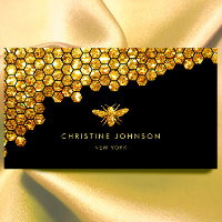 honeycomb faux gold glitter bee
