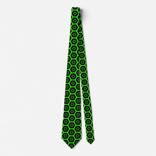 Honeycomb Flower v1 - Green Tie (Front)