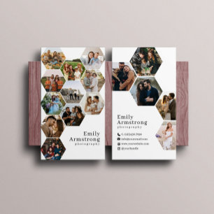 Honeycomb Geometric Hexagon 16 Photos Photographer Business Card