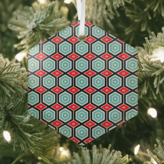 Honeycomb Glass Hexagon Ornament