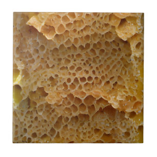 Honeycomb gold abstract digital art  tile