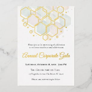 Honeycomb Gold Foil Corporate Gala Business Event