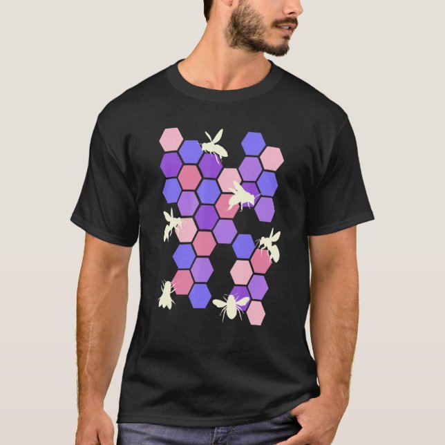 Honeycomb Hive Beekeeper 1 T-Shirt (Front)