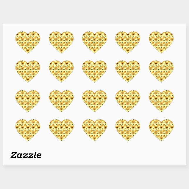 Honeycomb Honey Bees Insect Lover Yellow Beekeeper Heart Sticker (Sheet)