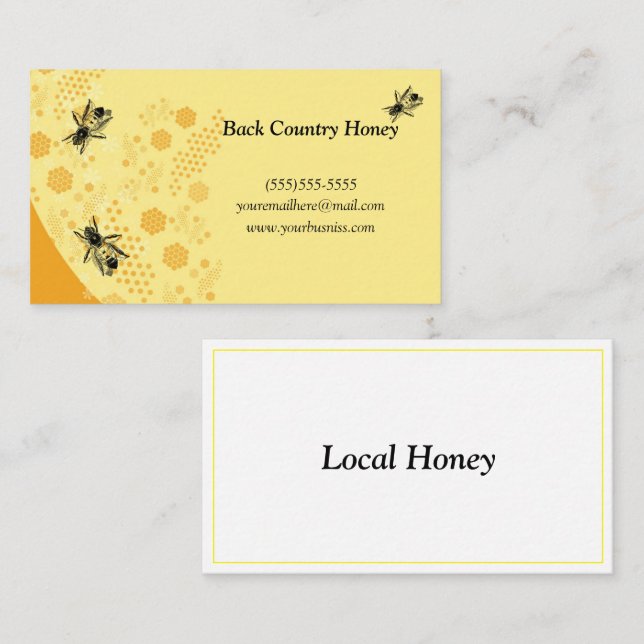 Honeycomb Honeybee Honey Bee Farm  Business Card (Front/Back)