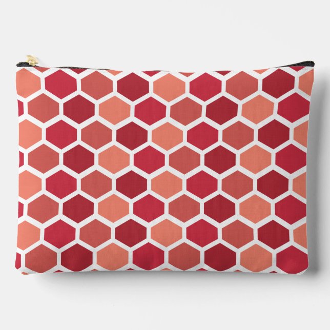 Honeycomb in Reds Accessory Pouch (Front)