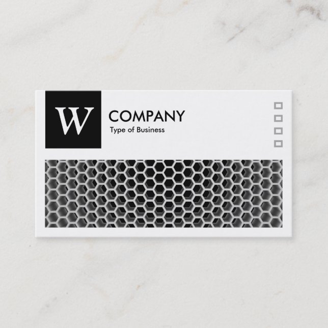 Honeycomb - Logo and Panel v2 - Black Business Card (Front)