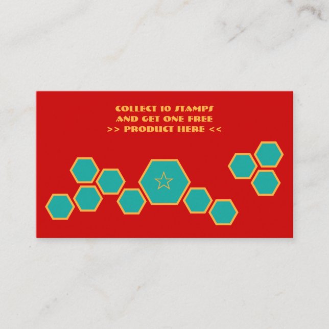honeycomb loyalty punch card (Front)