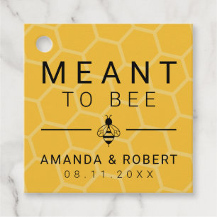 Honeycomb Meant To Be Wedding Favour Tags