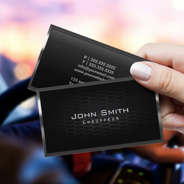 Honeycomb Metal Cells Chauffeur Business Card (Creator Uploaded)