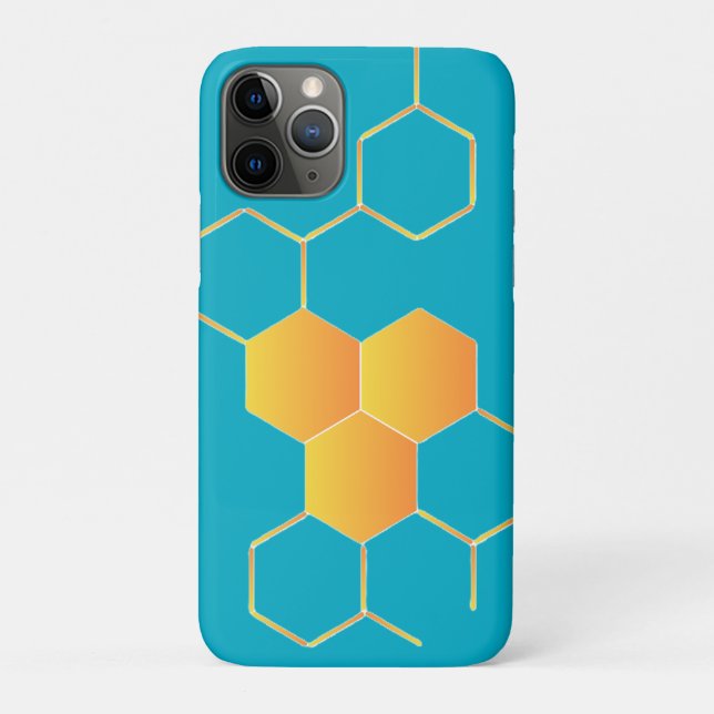 Honeycomb Molecular Pattern iPhone 11 Pro Case (Back)