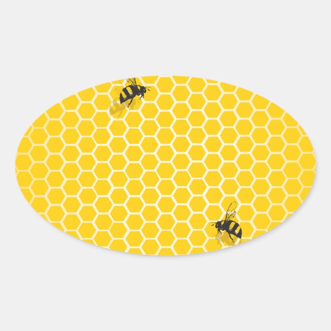 Honeycomb Oval Sticker (Front)